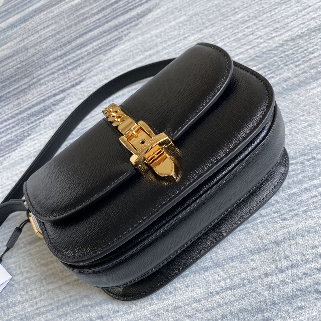 Gucci Sylvie 1969 Mini Shoulder Bag 615965 Black